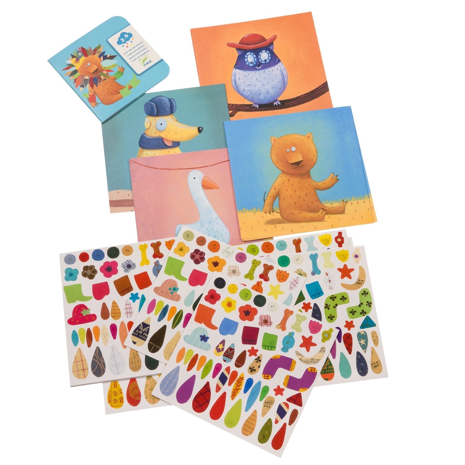 Créer avec des stickers / Les animaux