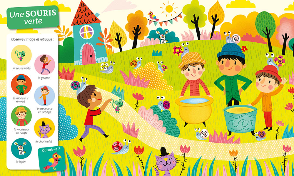 Cherche et trouve des tout-petits dans les comptines