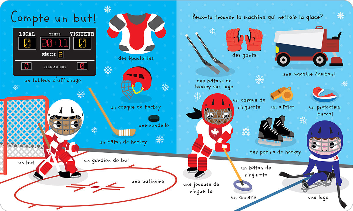 Hourra! Le hockey! Un livre de sports canadiens