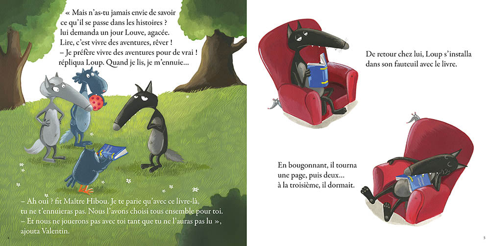 Orianne Lallemand, Éléonore Thuillier: Le Loup qui n'aimait pas lire. Grand format