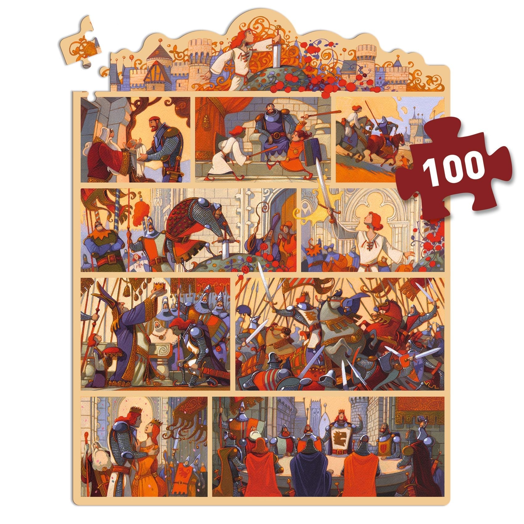 Puzzle histoire / Le Roi Arthur / 100 pièces