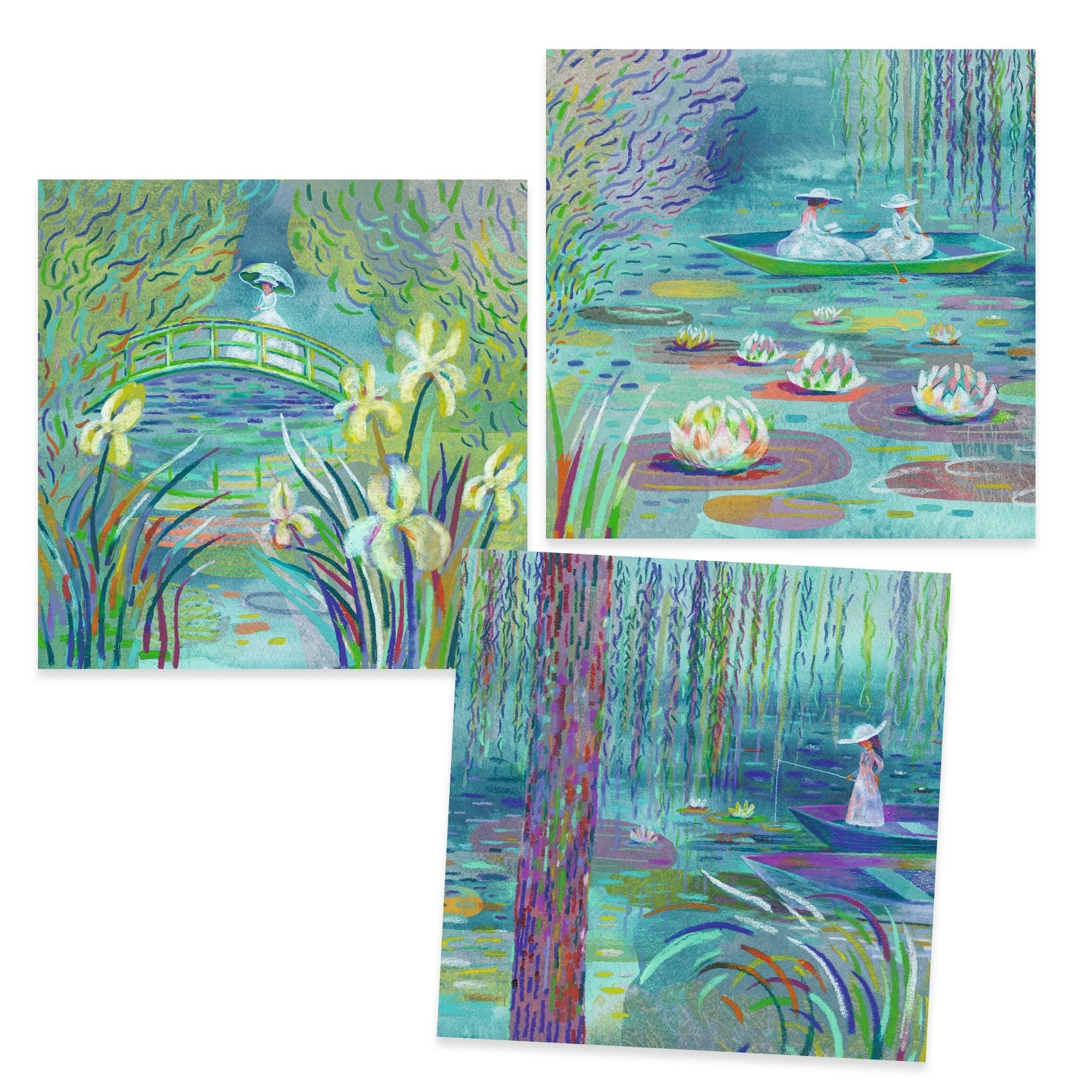 Inspiré par / Sur l’étang aux Nymphéas (Monet)