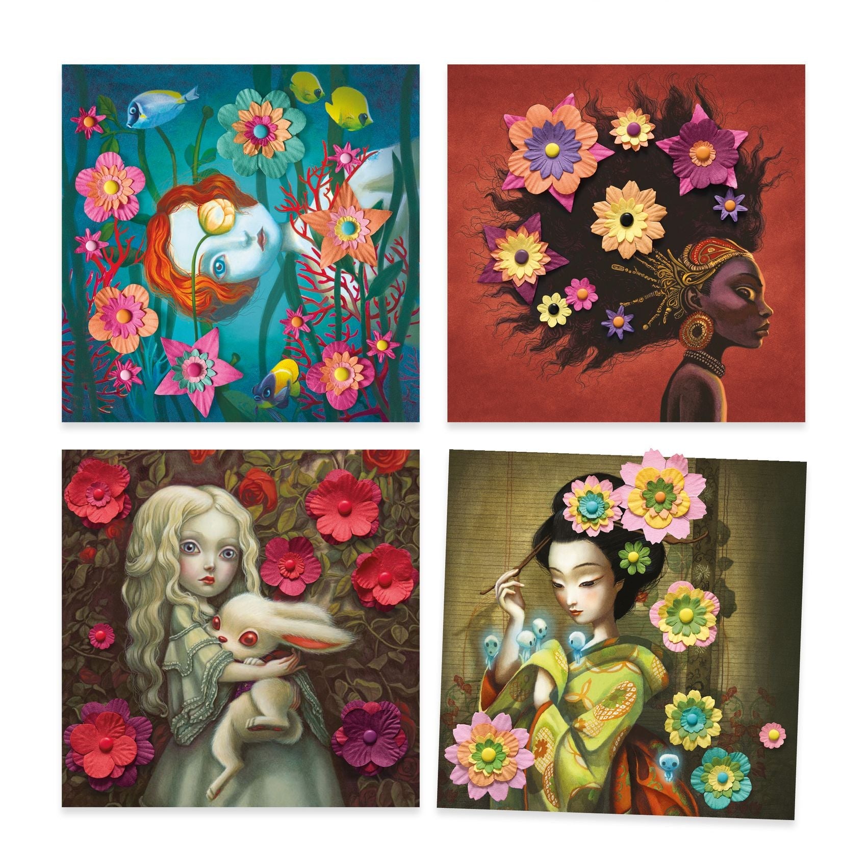 Tableaux en 3D "Rock'n'Roses"