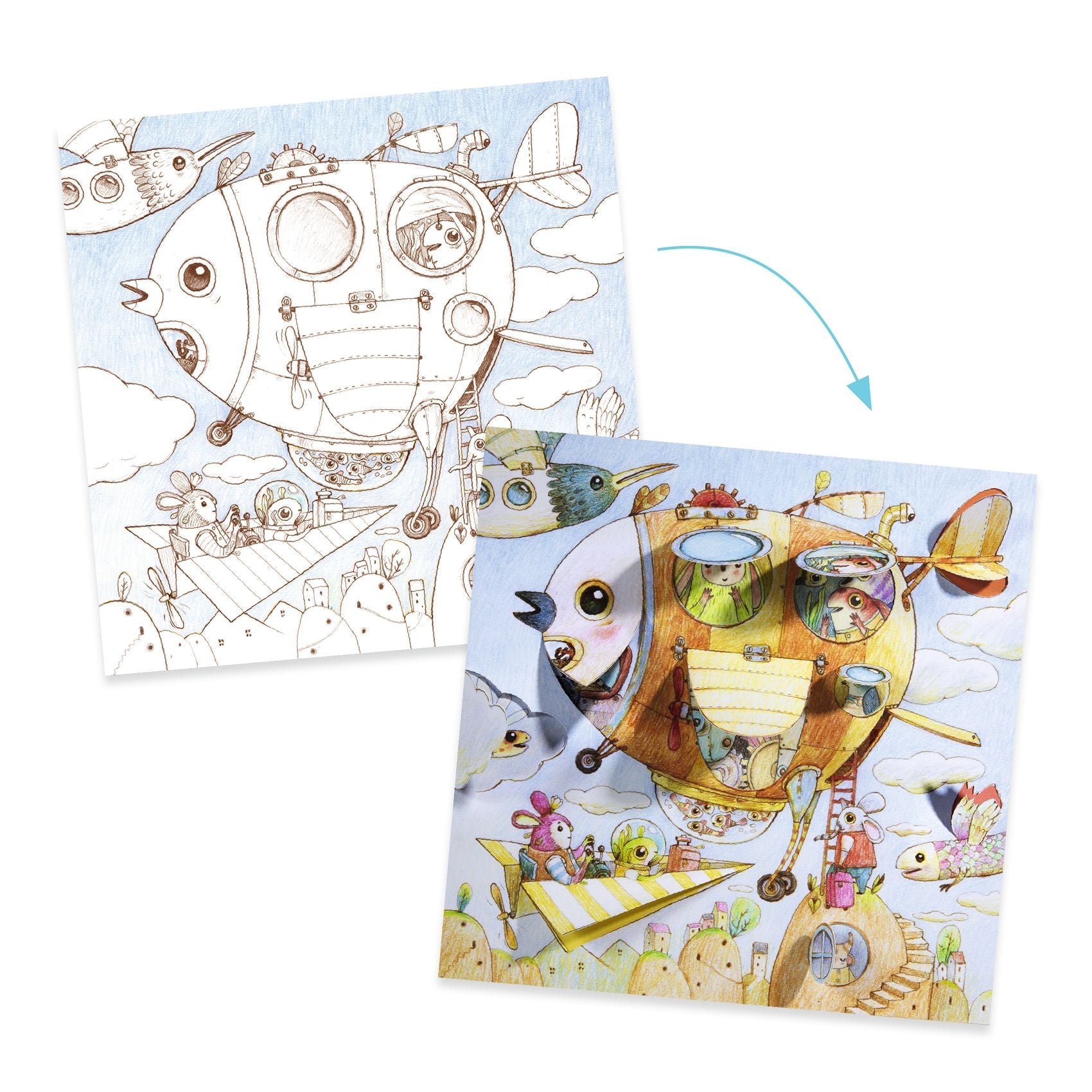 Coloriages surprises "Le voyage de Malo"