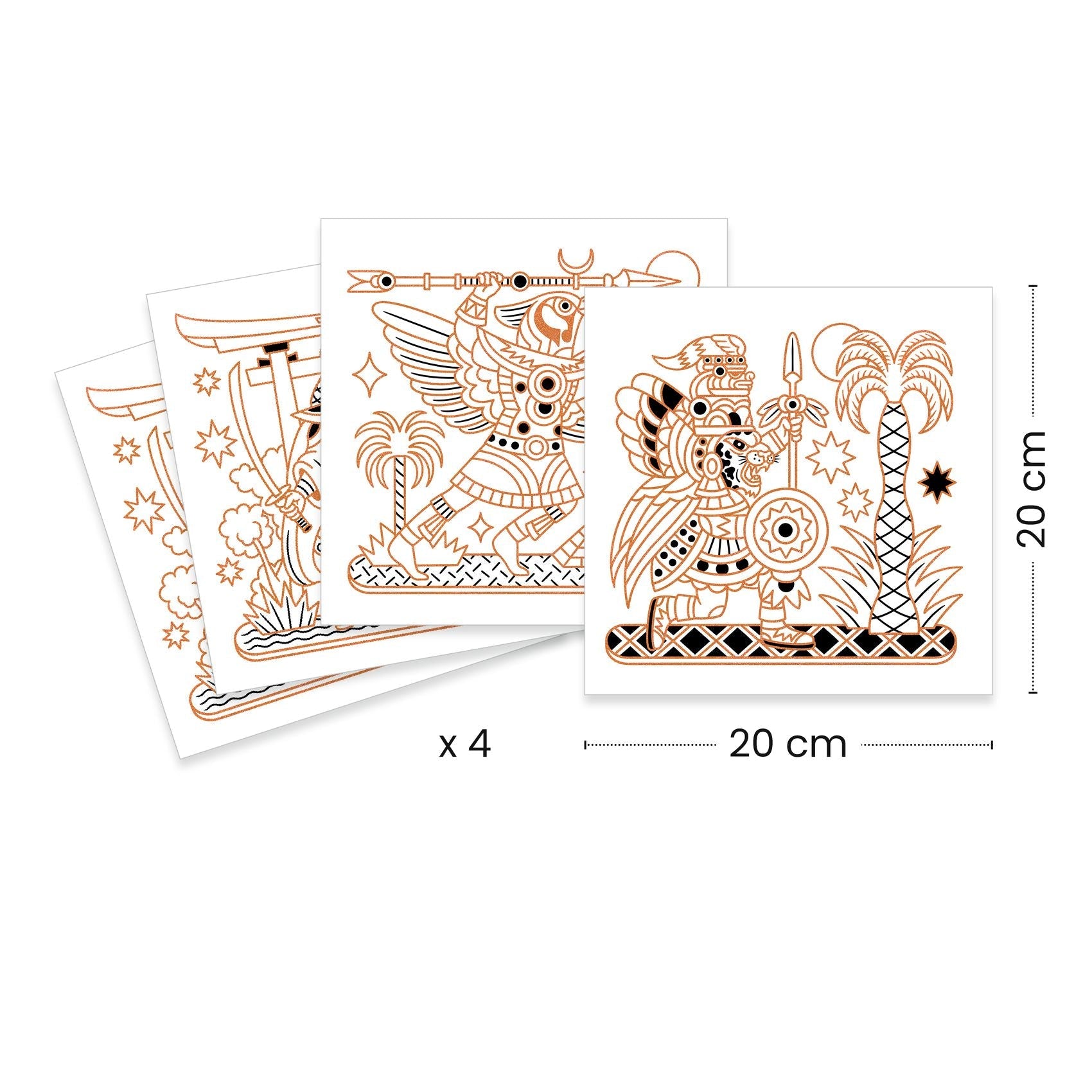 Coloriages surprises / Animaux guerrier