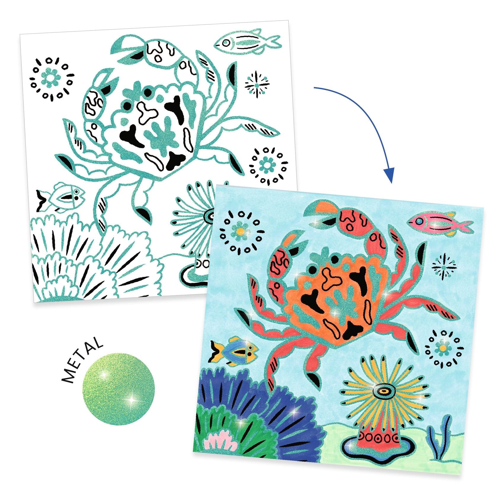 Coloriage surprise / Sous la mer