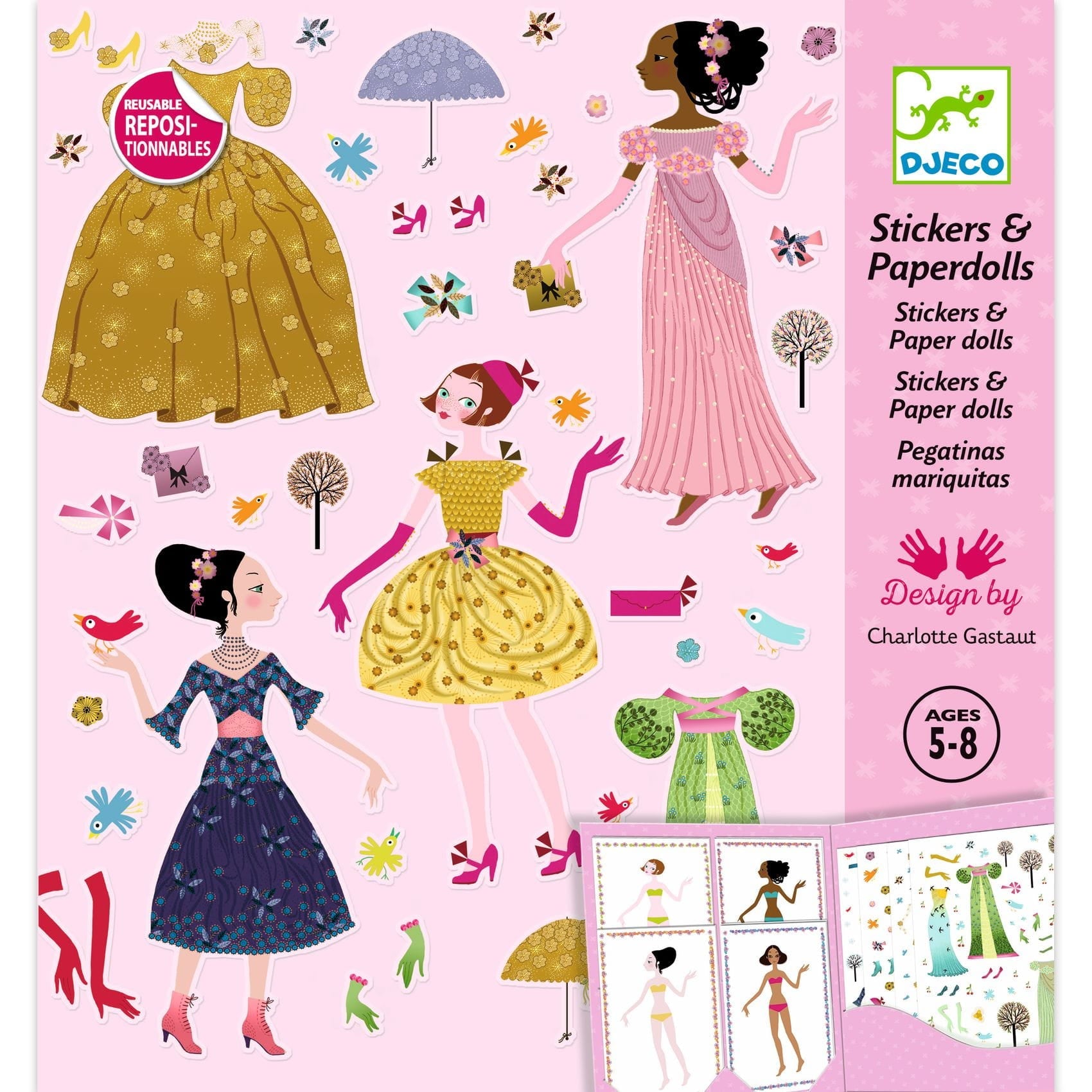 Coffret de poupées en papier avec autocollants / Vêtements selon les saisons