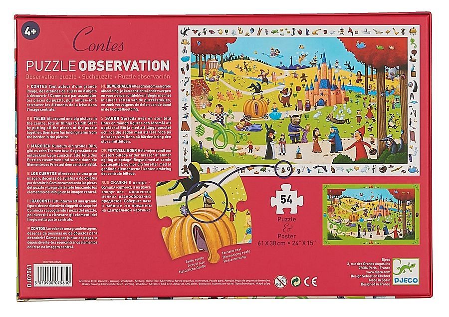 Casse-tête observation / Contes / 54 morceaux