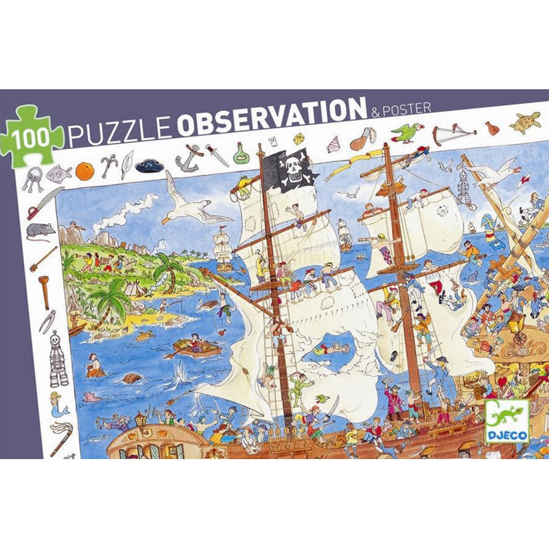 Casse-tête observation / Pirates / 100 morceaux