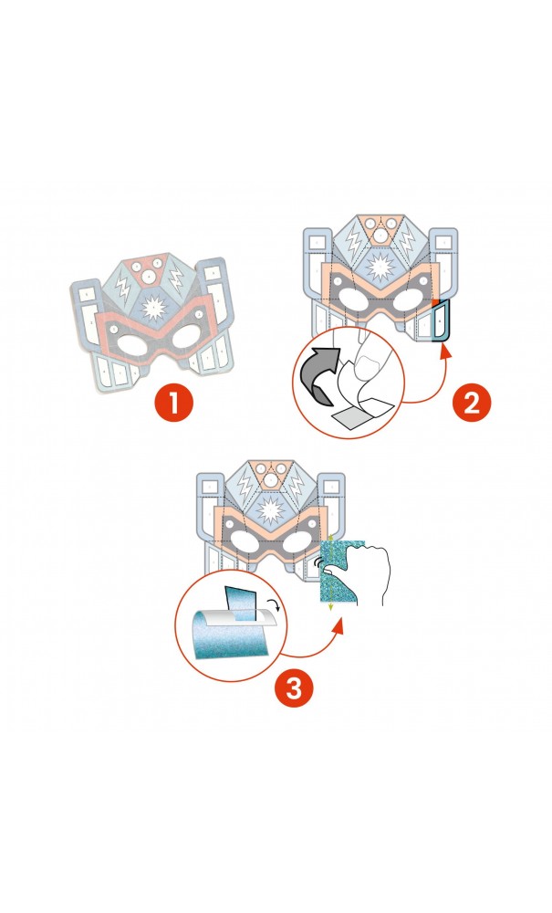 DIY / Mosaîques et stickers / Robots (4 masques)