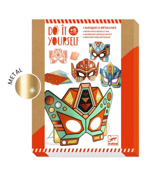 DIY / Mosaîques et stickers / Robots (4 masques)